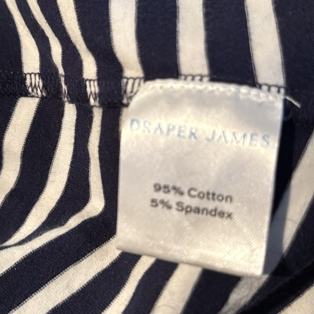 Draper James flutter short sleeve cotton stripped dress with dropped waist - Picture 7 of 8